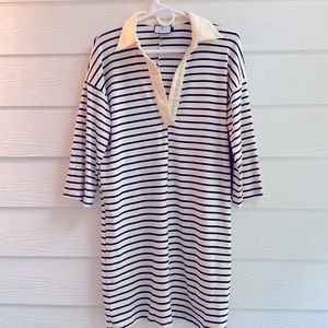 Barely worn Tuckernuck cotton blue and cream striped knit dress. Size small.